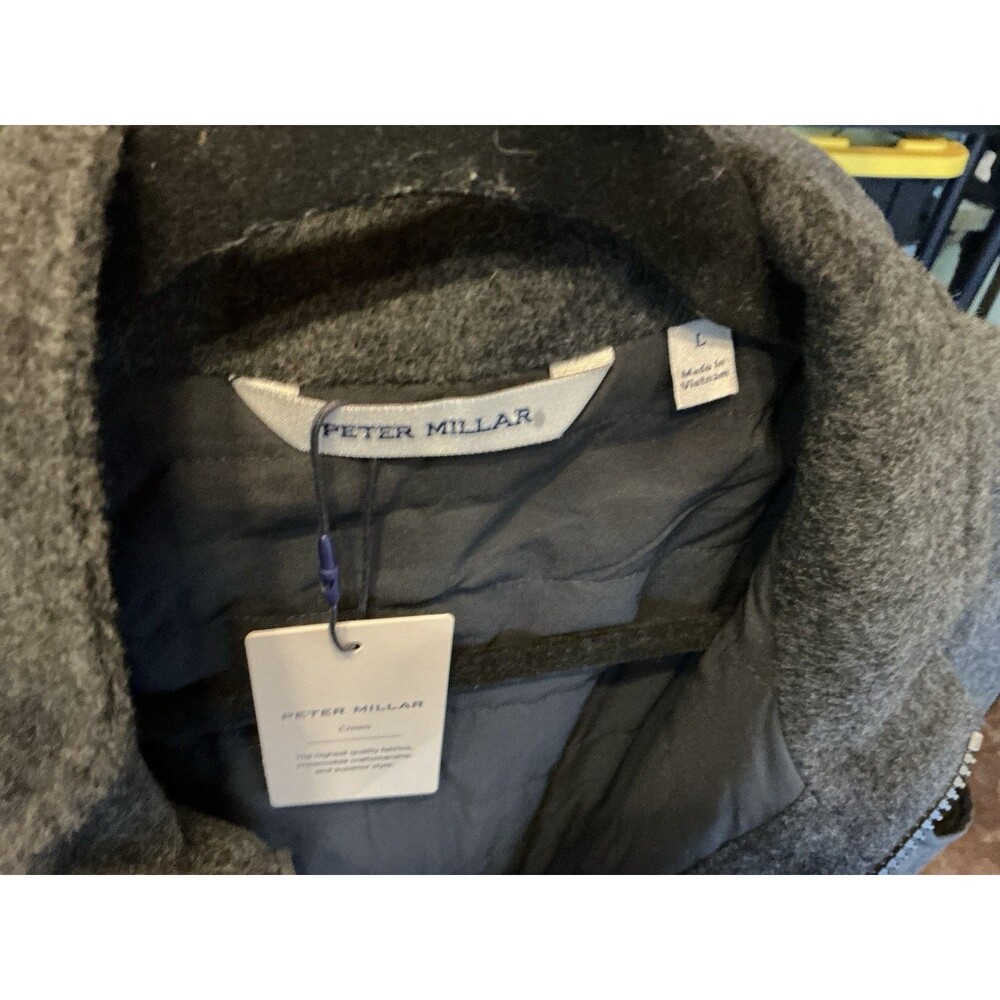Peter Millar Crown Flex Gray Merino Wool Full Zip Vest Men’s L Classic Fit NWT L